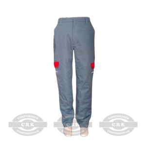 Calça de Brim com Botão frontal e Elástico Parcial e Detalhes Contrastantes – Estilo, Funcionalidade e Conforto para o Dia a Dia