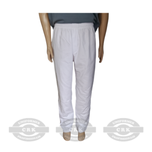 Calça Branca com Elástico Total – Higiene, Mobilidade e Conforto para Ambientes Profissionais