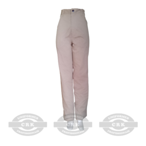 Calça Social Feminina Bege Cós Alto Uniformes Profissionais