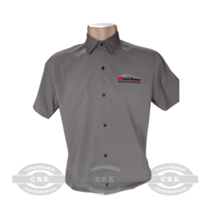 Camisa Social de Manga Curta com Personalização Institucional