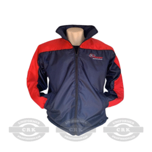Jaqueta Azul Marinho com Vermelho – Uniforme Corporativo de Alta Visibilidade, Conforto e Estilo Profissional